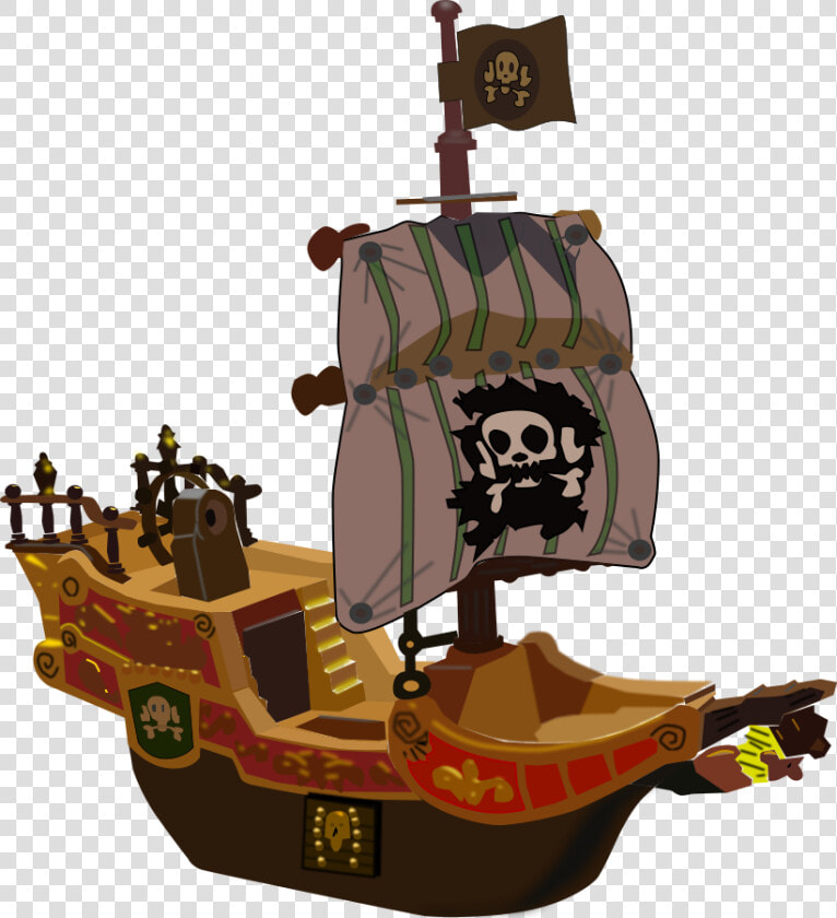 Pirate Ship Svg Clip Arts   Cartoon Captain Hook Ship  HD Png DownloadTransparent PNG