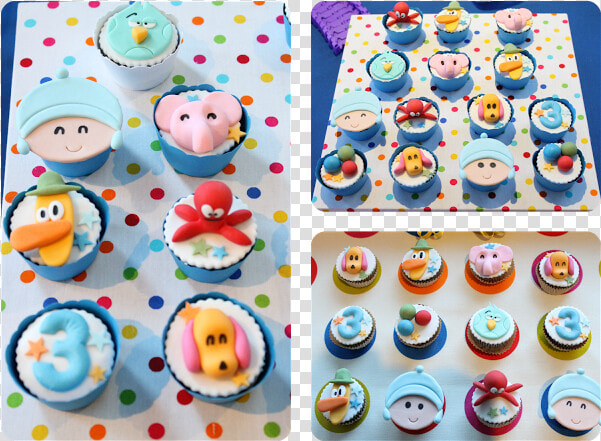 Tarta Pocoyo 3 Años   Cupcake  HD Png DownloadTransparent PNG