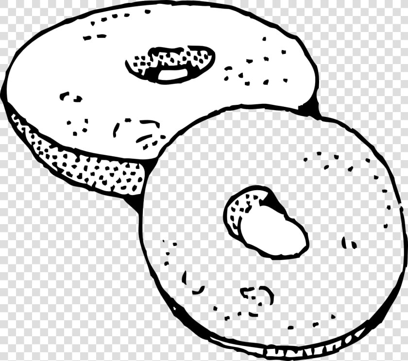 Bagel Svg Clip Arts   Bagel Black And White  HD Png DownloadTransparent PNG