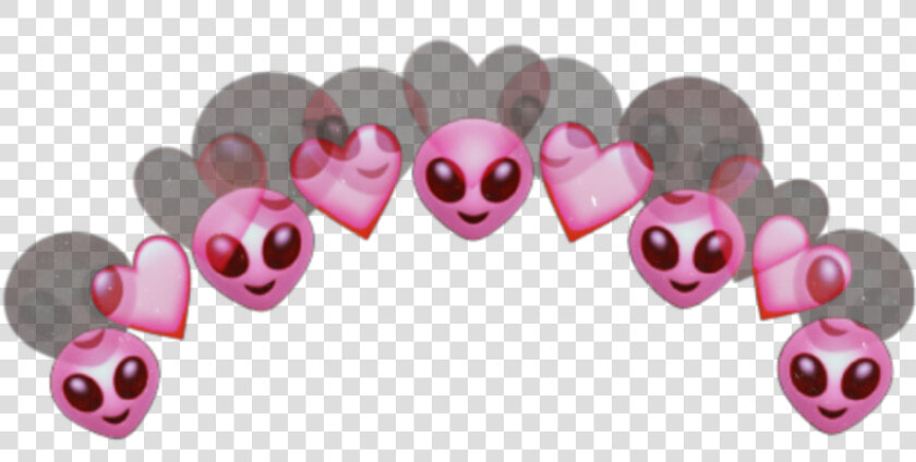  aliens  crown  heartcrown  hearts  cool  cute  pink   Alien Heart Crown Png  Transparent PngTransparent PNG