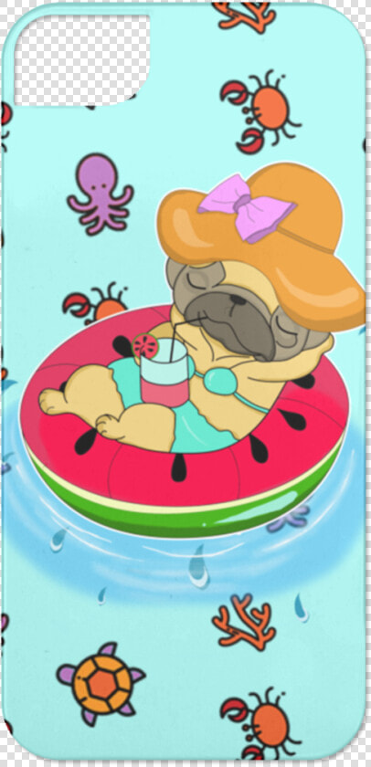 Watermelon Pool Float Beach Pattern Pug Phone Cases   Mobile Phone  HD Png DownloadTransparent PNG