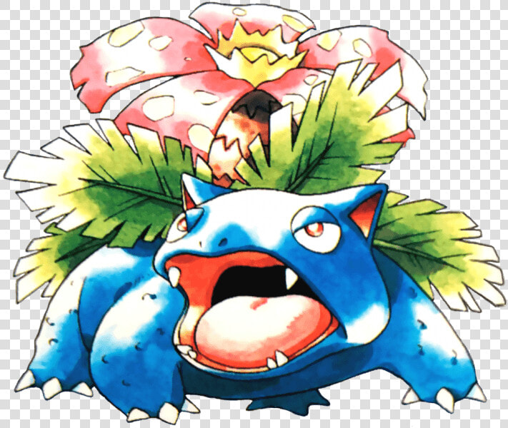  venusaur Artwork For  pokemonblue By Ken Sugimori   Venusaur Red And Blue  HD Png DownloadTransparent PNG