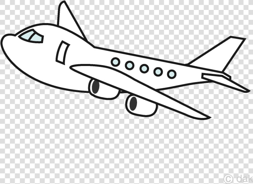 Airplane Cute Clipart Free Picture Transparent Png   Black And White Plane Clipart  Png DownloadTransparent PNG