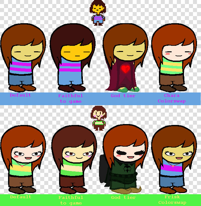 Fau Fa Er Chara O Game Colorswap Default Frisk Faithful   Homestuck Png  Transparent PngTransparent PNG