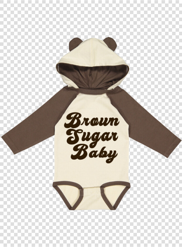 Brown Sugar Baby Long Sleeve Bear Ear Hoodie Baby Onesie   Frog  HD Png DownloadTransparent PNG