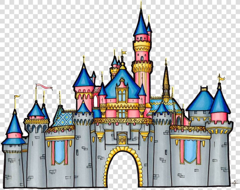 Disney Castle Awesome Clipart Junction For You Off   Sleeping Beauty Castle Drawing  HD Png DownloadTransparent PNG