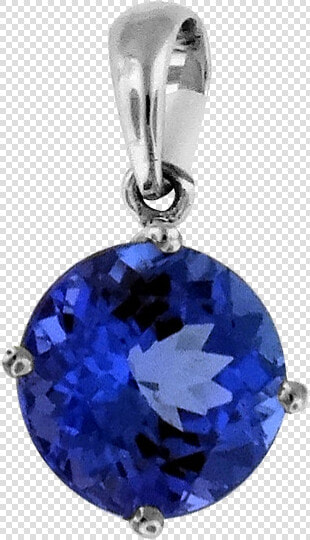 14kt White Gold Round Tanzanite Pendant Ts1088p 15292   Locket  HD Png DownloadTransparent PNG