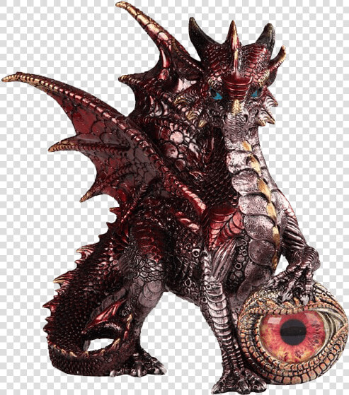 Standing Red Dragonet With Eye Statue   Dragon  HD Png DownloadTransparent PNG