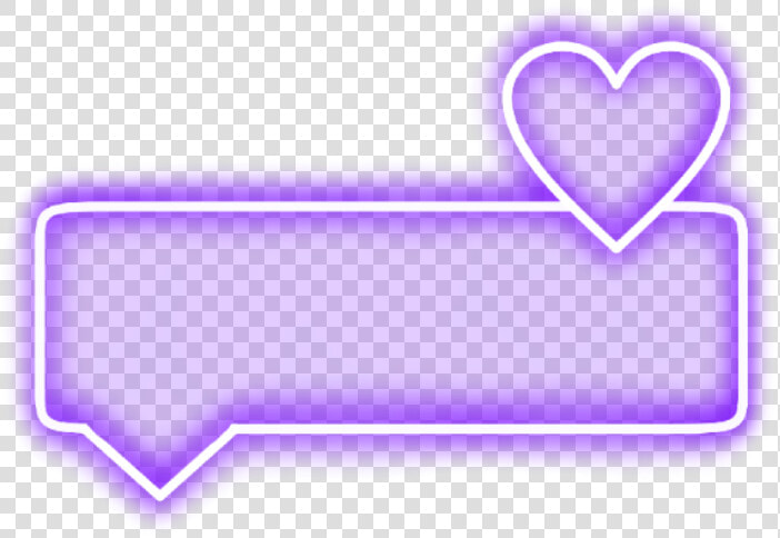  neon  heart  rectangle  purple  bubble  text  word   Neon Text Border Transparent  HD Png DownloadTransparent PNG