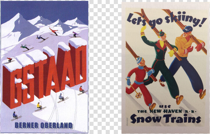 Vintage Poster Slides3   Vintage Winter Sports Poster  HD Png DownloadTransparent PNG