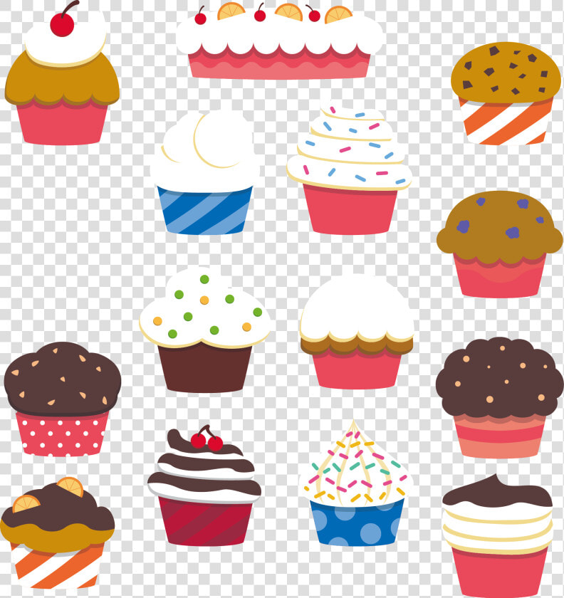 Transparent Bakery Cake Clipart   Cute Cupcakes Pic Cartoon  HD Png DownloadTransparent PNG