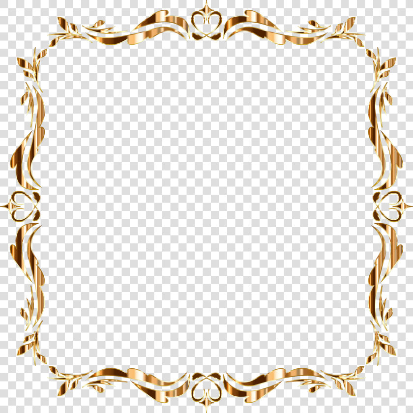 Clipart Leandrosciolas Vintage Derivative   Gold Scroll Design Border  HD Png DownloadTransparent PNG