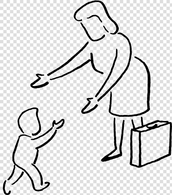 Mother Toddler   Baby Walking Clipart Black And White  HD Png DownloadTransparent PNG