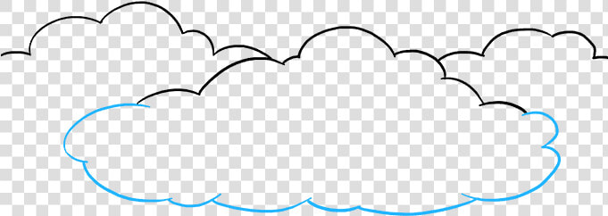 How To Draw Lightning   Draw Overlapping Clouds  HD Png DownloadTransparent PNG