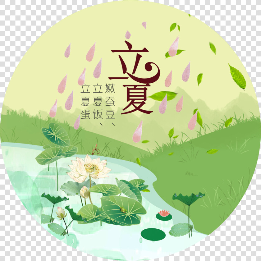 Qing Dynasty Lotus Pond Summer Festival   荷 叶  HD Png DownloadTransparent PNG