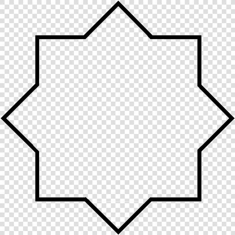 Squared Octagonal Star   Line Art  HD Png DownloadTransparent PNG