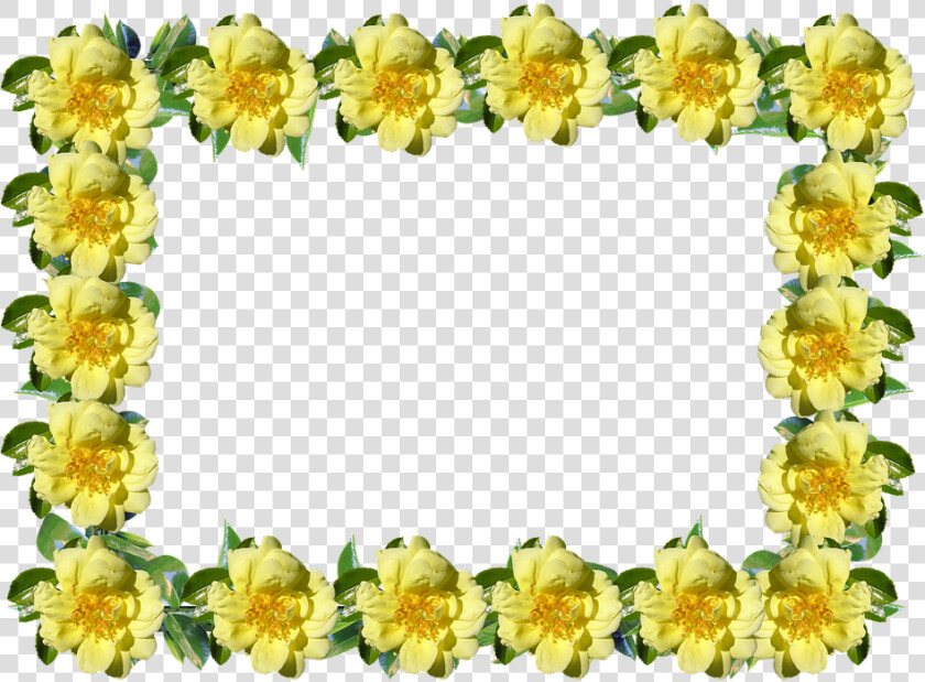 Frame  Border  Rose  Yellow  Floral   Yellow Flower Frame Png  Transparent PngTransparent PNG