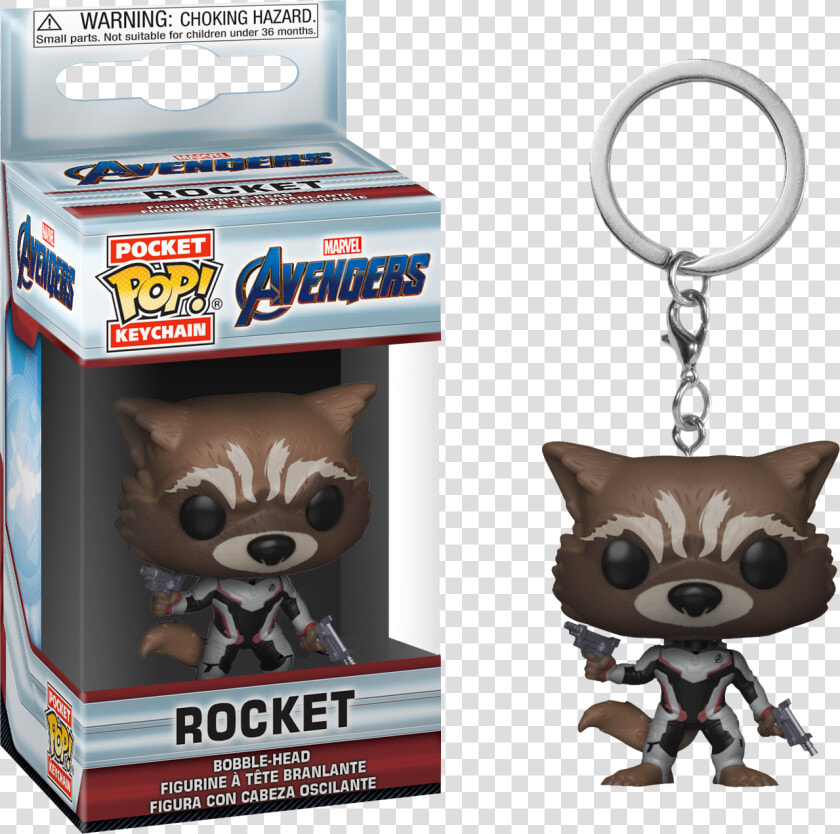 Rocket In Team Suit Pocket Us Exclusive Pop Vinyl Keychain   Avengers Endgame Pop Rocket  HD Png DownloadTransparent PNG