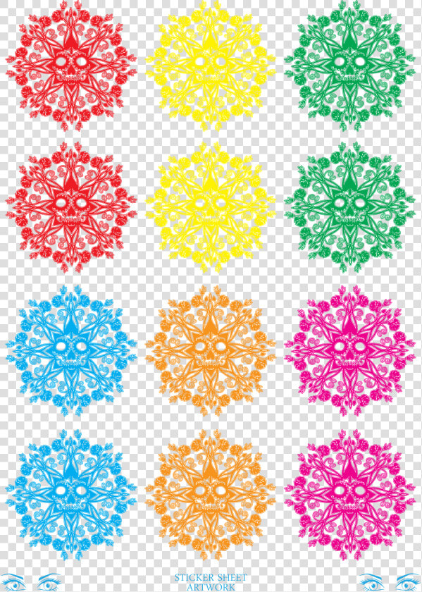 Skull Floral Colour Clip Arts   Portable Network Graphics  HD Png DownloadTransparent PNG