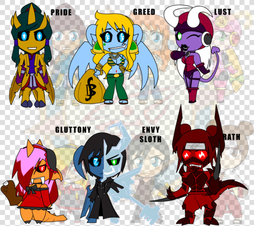 Assorted Chibis Au Demons   Seven Deadly Sins Demon Types  HD Png DownloadTransparent PNG