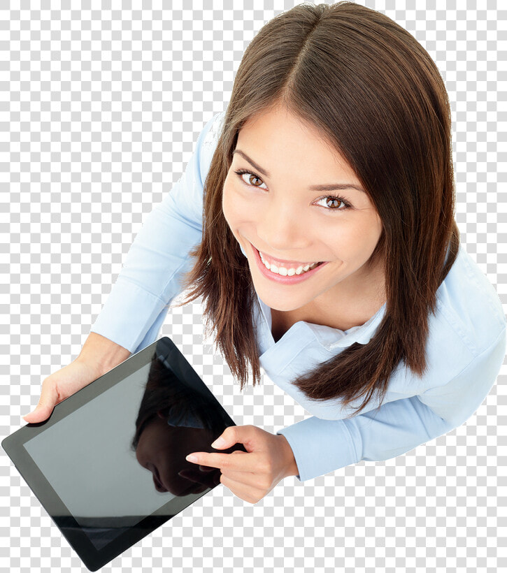 Smiling Business Woman Png Download   Business Woman With Tablet Png  Transparent PngTransparent PNG