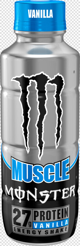 Monster Muscle Vanilla Energy Shake 15 Oz Plastic Bottles   Monster Energy Drink Vanilla  HD Png DownloadTransparent PNG