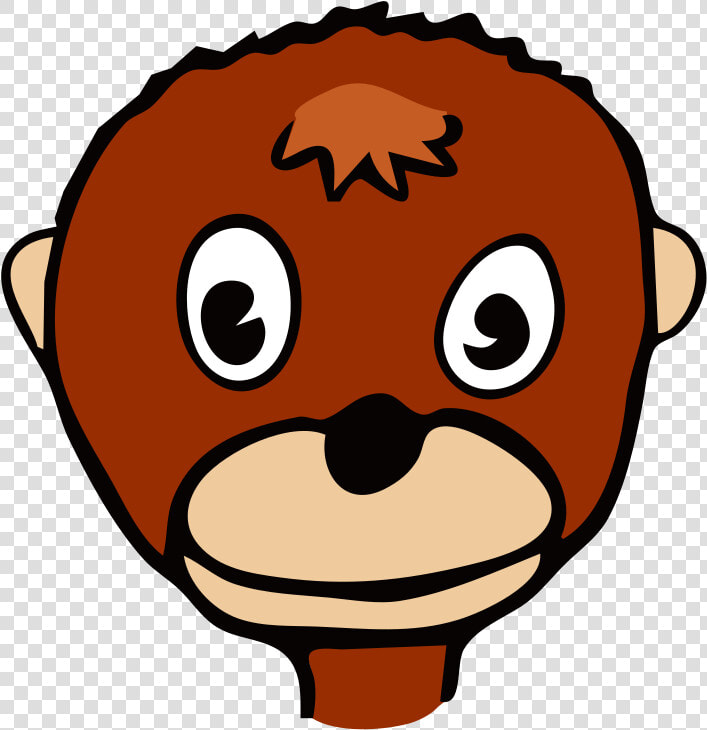 Cartoon Monkey Face Svg Clip Arts   Kartun Monyet Bahagia Png  Transparent PngTransparent PNG