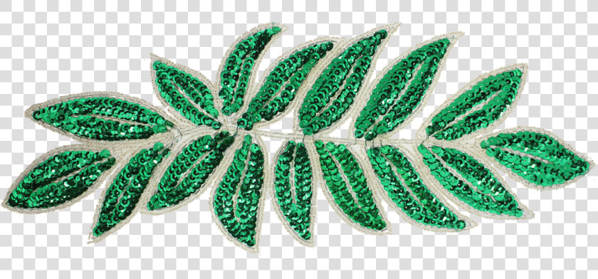 Leaves Sequin  amp  Beaded Applique   Illustration  HD Png DownloadTransparent PNG