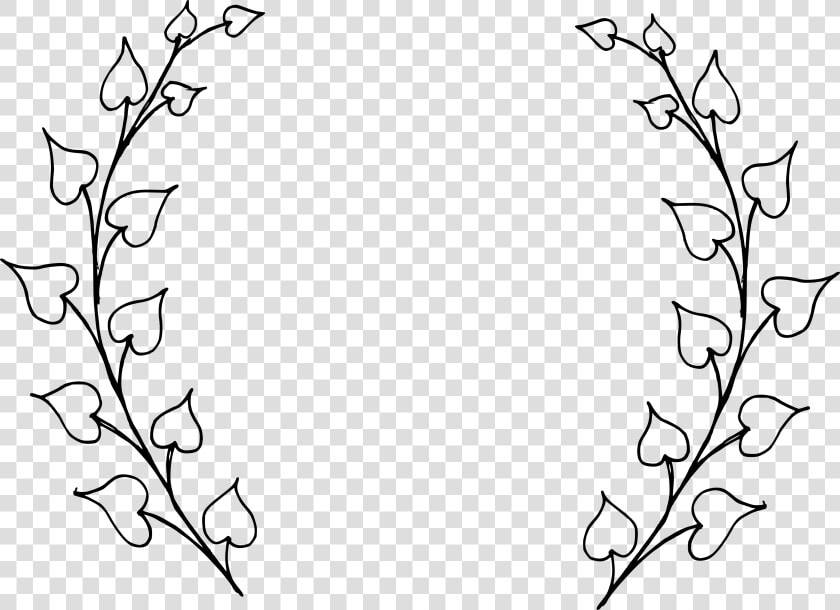 6 Drawn Wreath Vector 3   Line Art  HD Png DownloadTransparent PNG