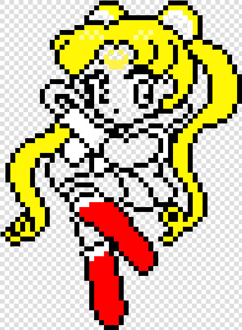 Pixel Art Sailor Moon   Png Download   Sailor Moon Pixel Art Minecraft  Transparent PngTransparent PNG