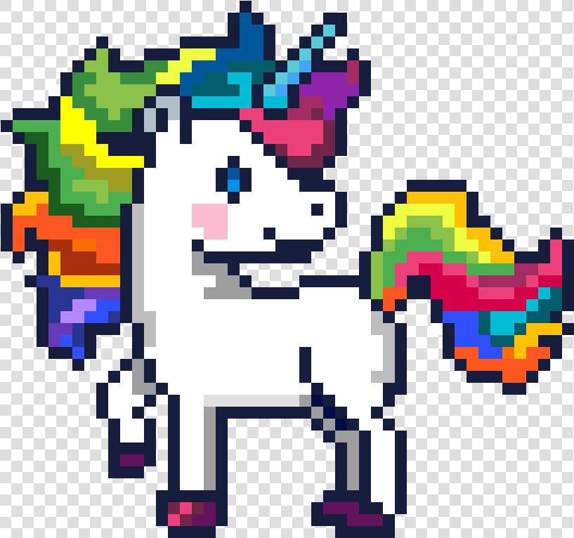 Unicorn In Minecraft   Minecraft Pixel Art Unicorn  HD Png DownloadTransparent PNG