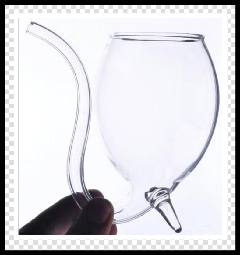 2pcs Wine Glass Cup With Straw   Wine Glass  HD Png DownloadTransparent PNG