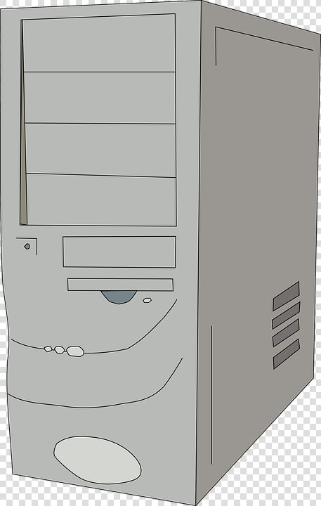 Cpu Png Black And White   Old Computer Case Png  Transparent PngTransparent PNG