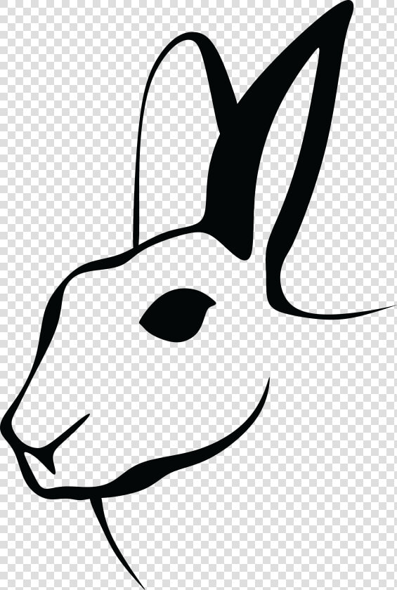 Free Clipart Of A Black And White Rabbit Head   Rabbit Head Clipart  HD Png DownloadTransparent PNG