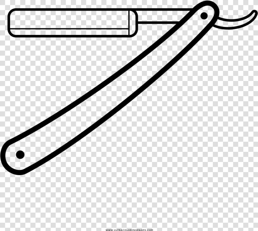 Straight Razor Coloring Page   Barber Tools Coloring Pages  HD Png DownloadTransparent PNG