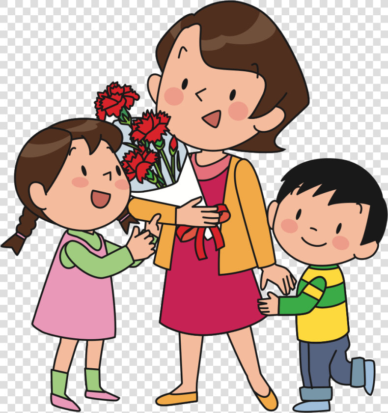 Clip Art Mother Son Clipart   Clipart Mother And Children  HD Png DownloadTransparent PNG