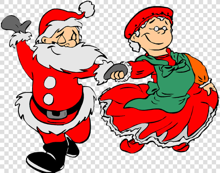 Santa  Mrs  Clause  Christmas  Holiday  Present  Claus   Free Santa And Mrs Claus Clipart  HD Png DownloadTransparent PNG