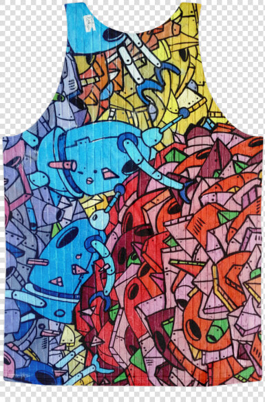 Robotic Graffiti Tank Top   Active Tank  HD Png DownloadTransparent PNG