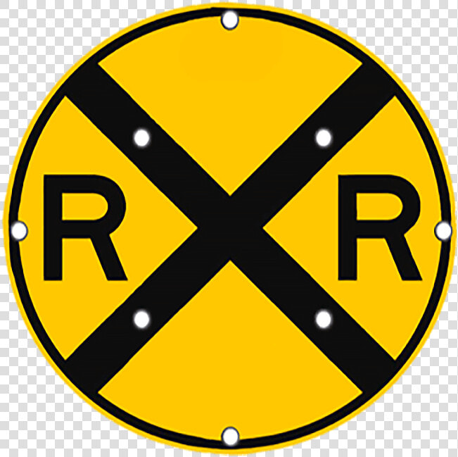 Ts40 Flashing Grade Crossing Advance Warning Sign Day   Traffic Signs Railroad Crossing  HD Png DownloadTransparent PNG