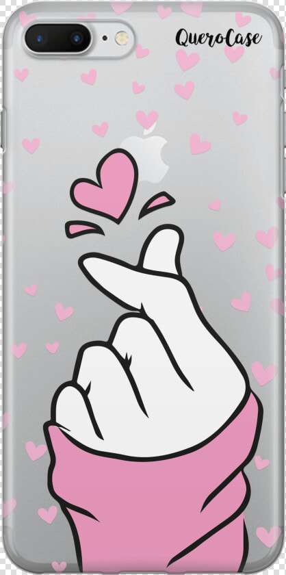 Korean Heart   Capinha De Celular Black Pink  HD Png DownloadTransparent PNG