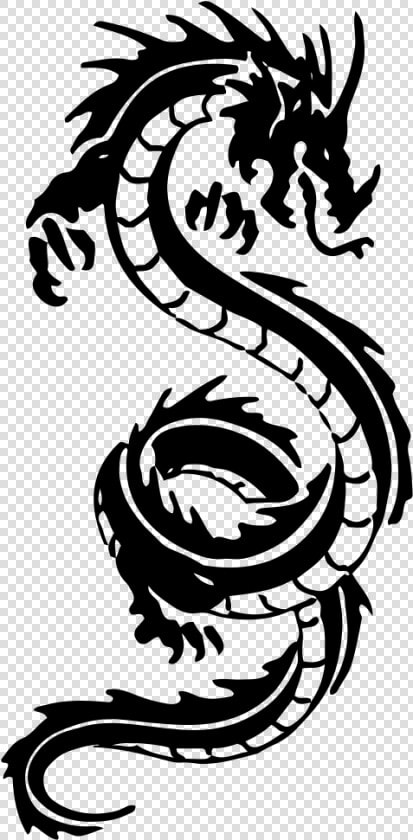 Dragon Tattoo Png   Png Download   Simple Japanese Dragon Drawing  Transparent PngTransparent PNG