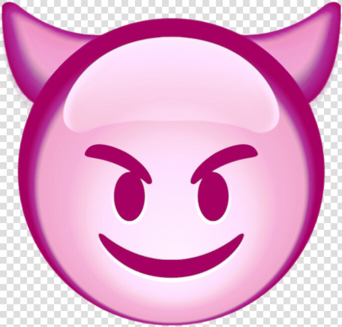 Devil Emoji   Pink Devil Emoji Png  Transparent PngTransparent PNG