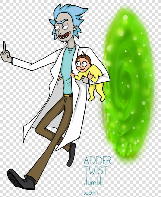 “ rickandmortybykat Commissioned Me To Do A Picture   Cartoon  HD Png DownloadTransparent PNG