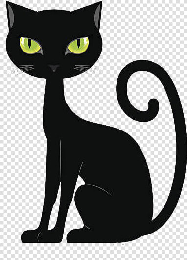 Abstract Black Cat Png Background   Black Cat Halloween Drawing  Transparent PngTransparent PNG