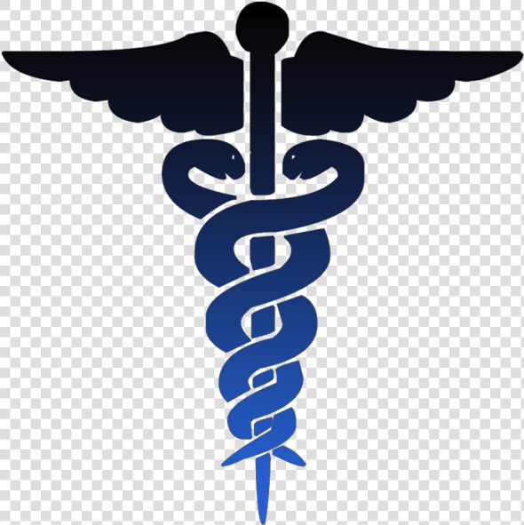 Caduceus Medical Symbol Black Blue Medical Symbol No    Medical Symbol Transparent Background  HD Png DownloadTransparent PNG