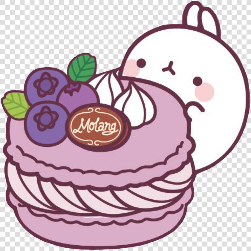 Molang Blueberry Macarons Freetoedit   Molang Macaron  HD Png DownloadTransparent PNG