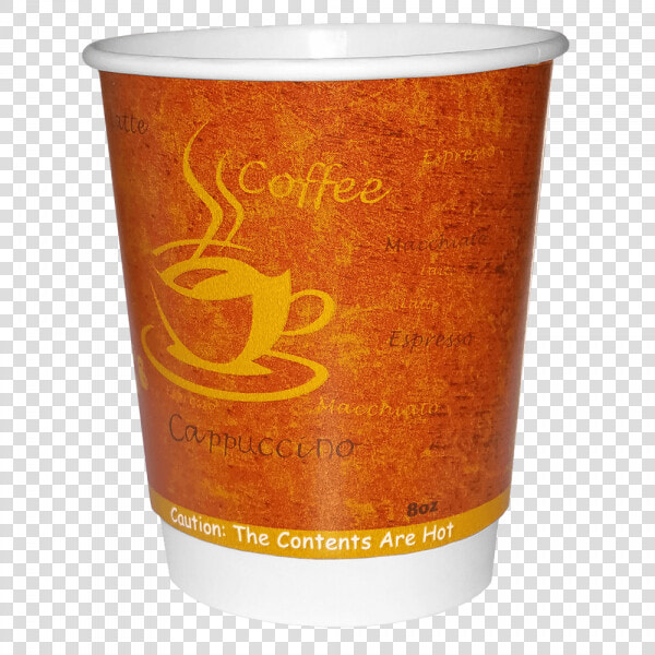 8oz Rimini Double Wall Paper Cup   Glass Cup Coffee Paper  HD Png DownloadTransparent PNG