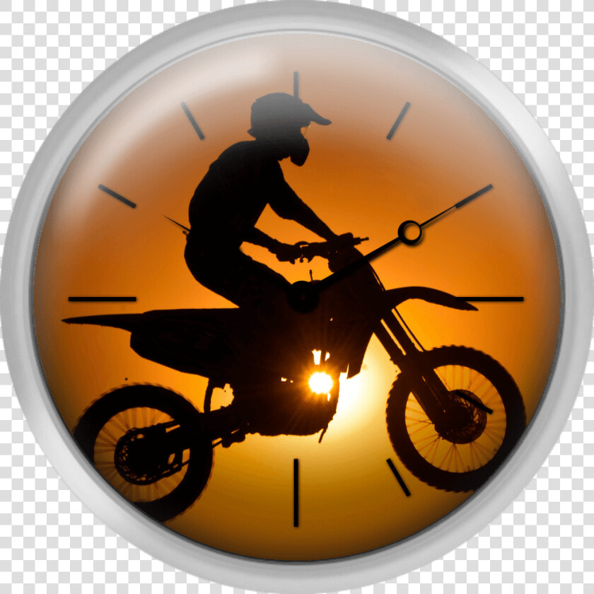 Silhouette Of Motocross At Sunset   Motocross Silhouette  HD Png DownloadTransparent PNG