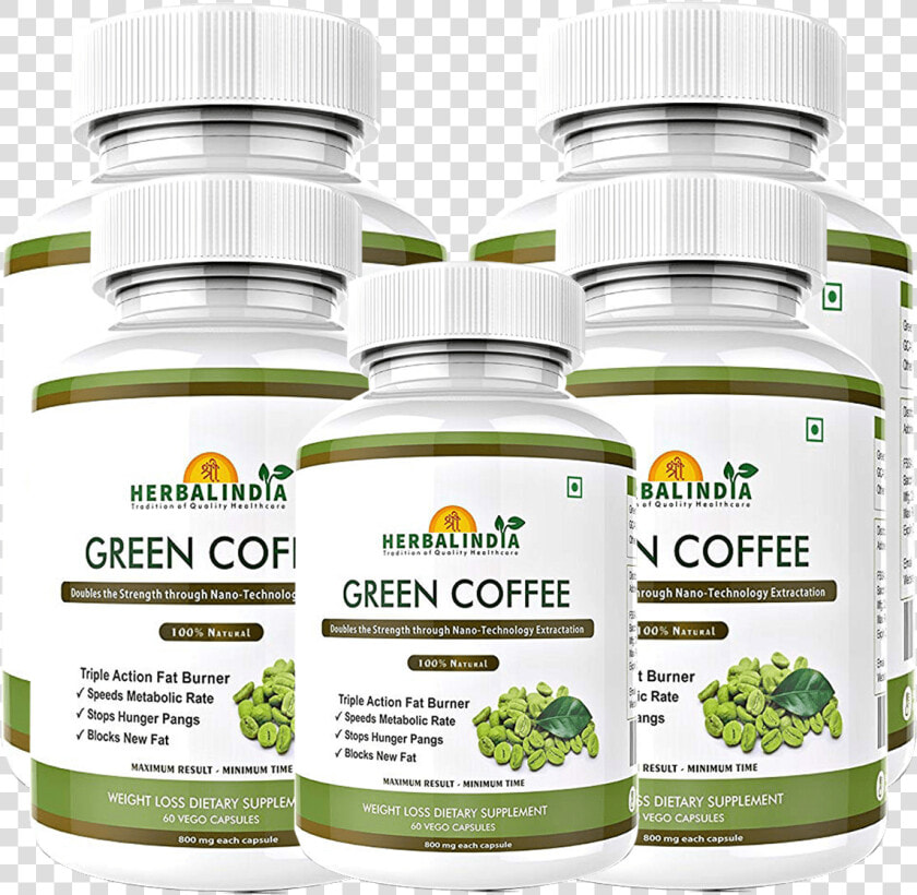 Green Coffee Bean Extract 5 Bottles   Green Coffee Extract  HD Png DownloadTransparent PNG