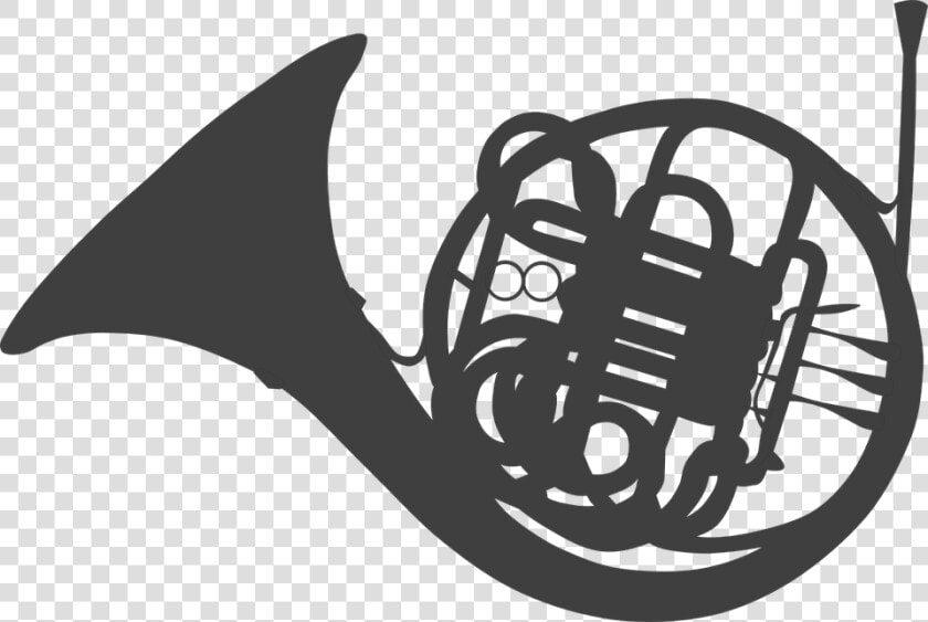 Horn  Bugle  Music  Instrument  Silhouette  Gray  Sound   Met Your Mother Blue French Horn  HD Png DownloadTransparent PNG